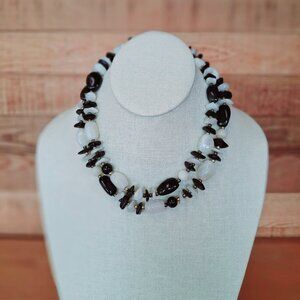 Vintage Onyx and Agate Necklace